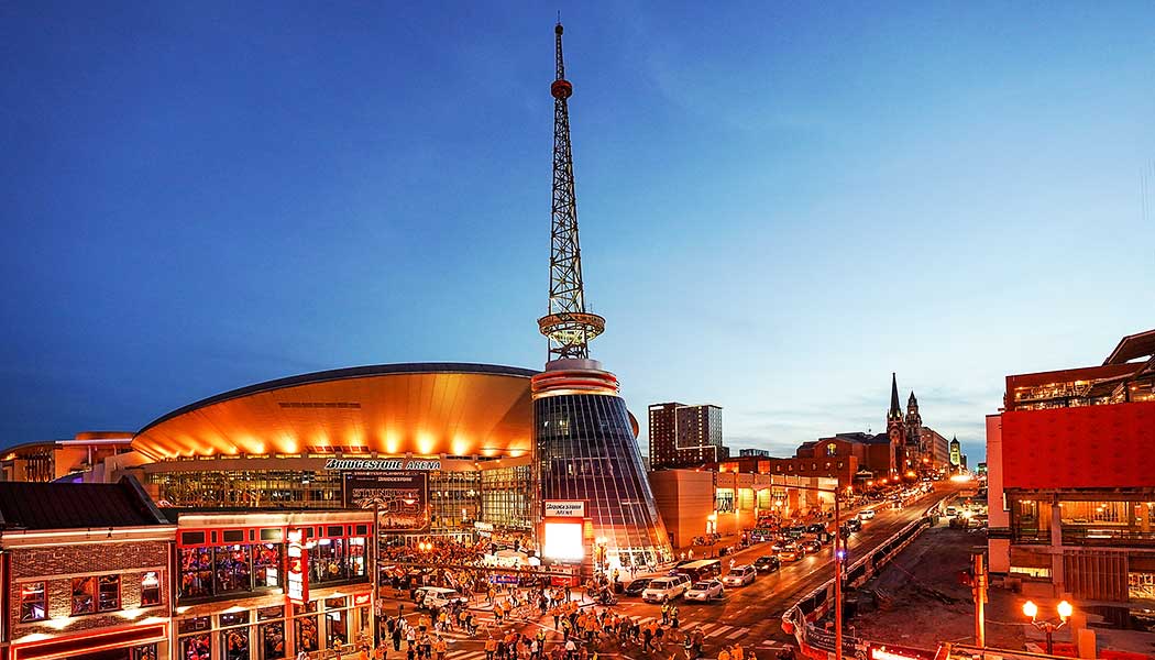 Bridgestone Arena, Home of the Nashville Predators.