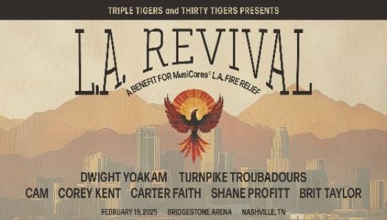 More Info for CANCELED: LA Revival - A Benefit for MusiCares L.A. Fire Relief presented by Thirty Tigers and Triple Tigers